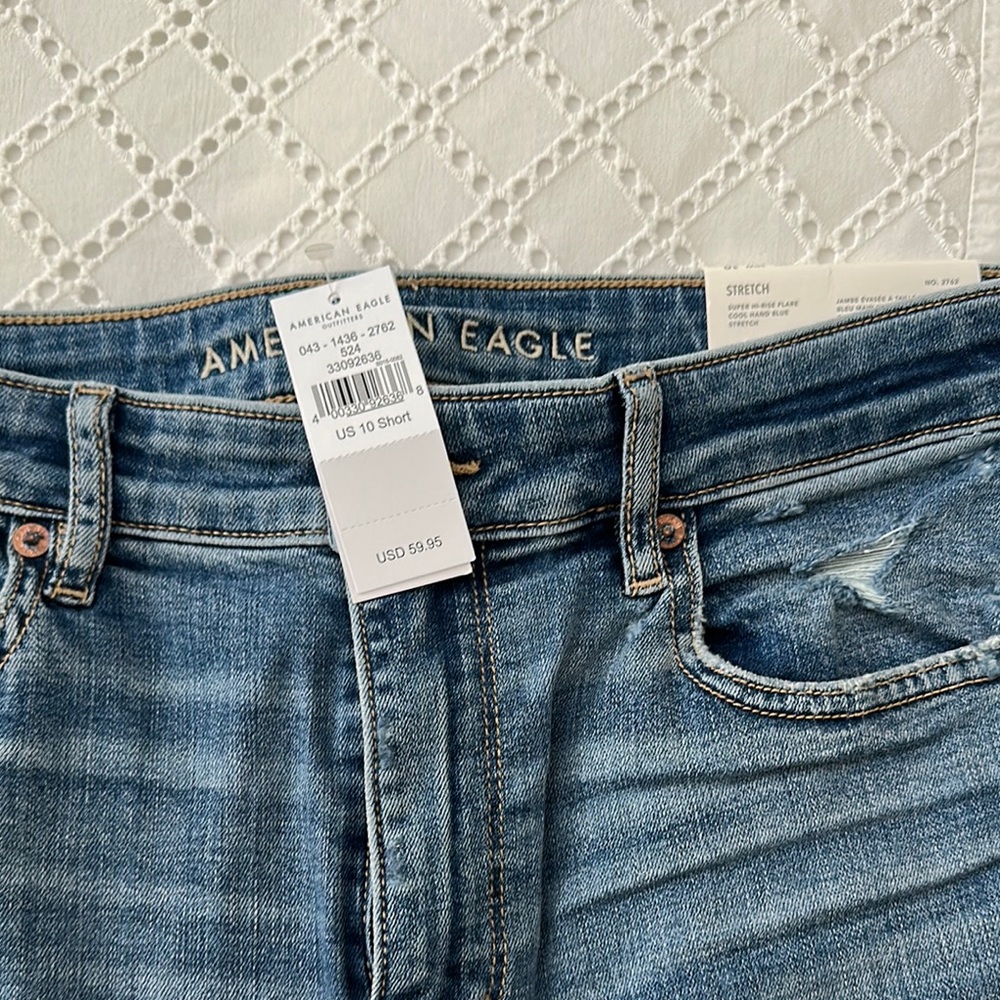 American Eagle Blue Distressed Jeans - Picture 2 of 7